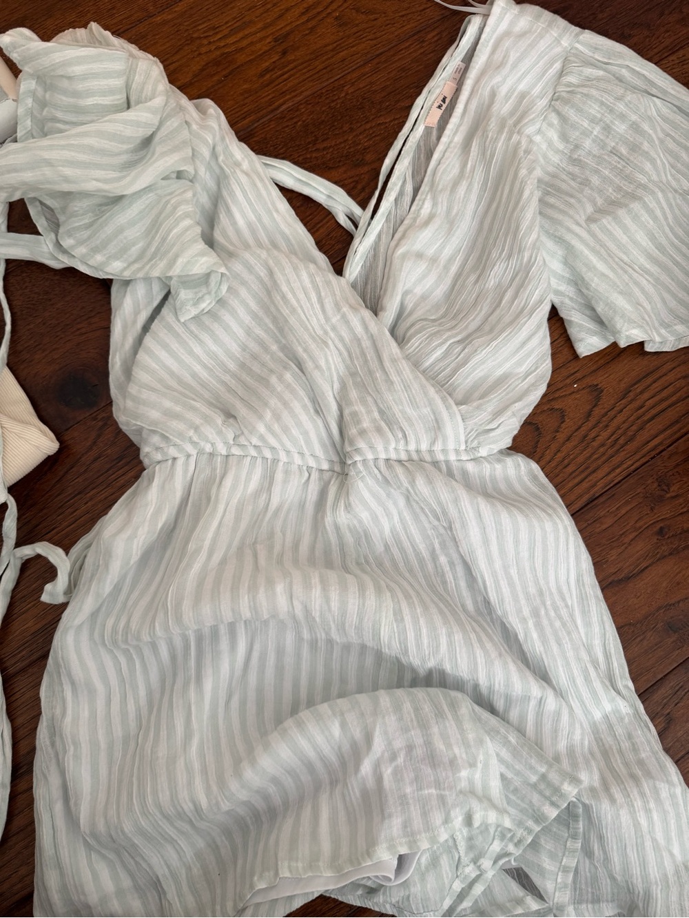 Mint Striped Romper